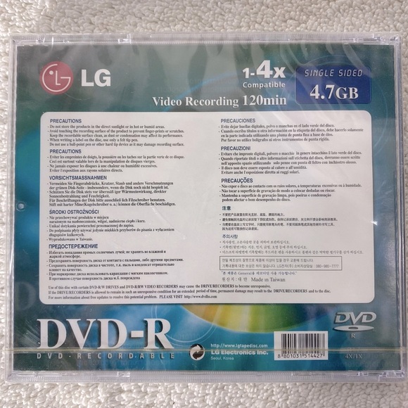 LG DVD-R Recordable Blank DVDs X9 - Picture 6 of 7
